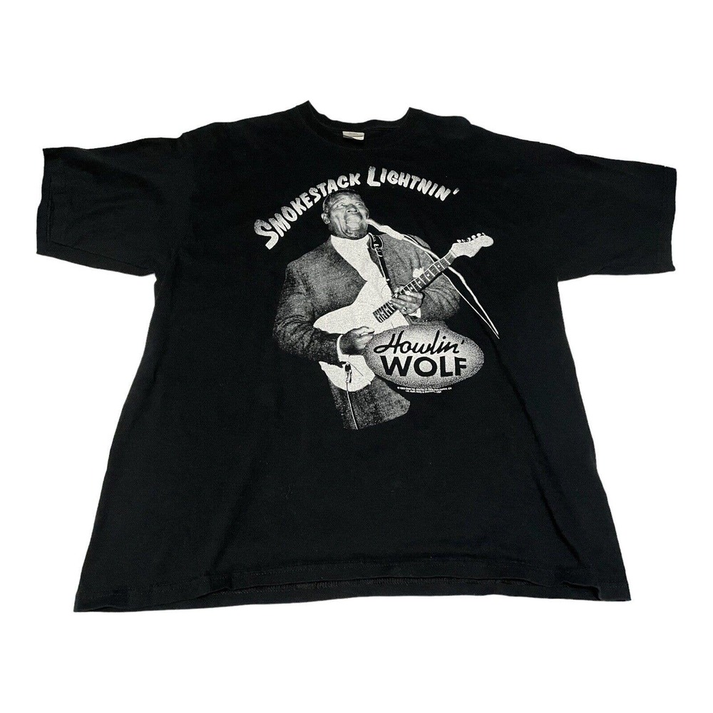 Vintage XXL Blues Howlin’ Wolf Smokestack Lightnin’ Blues Musician Music Shirt